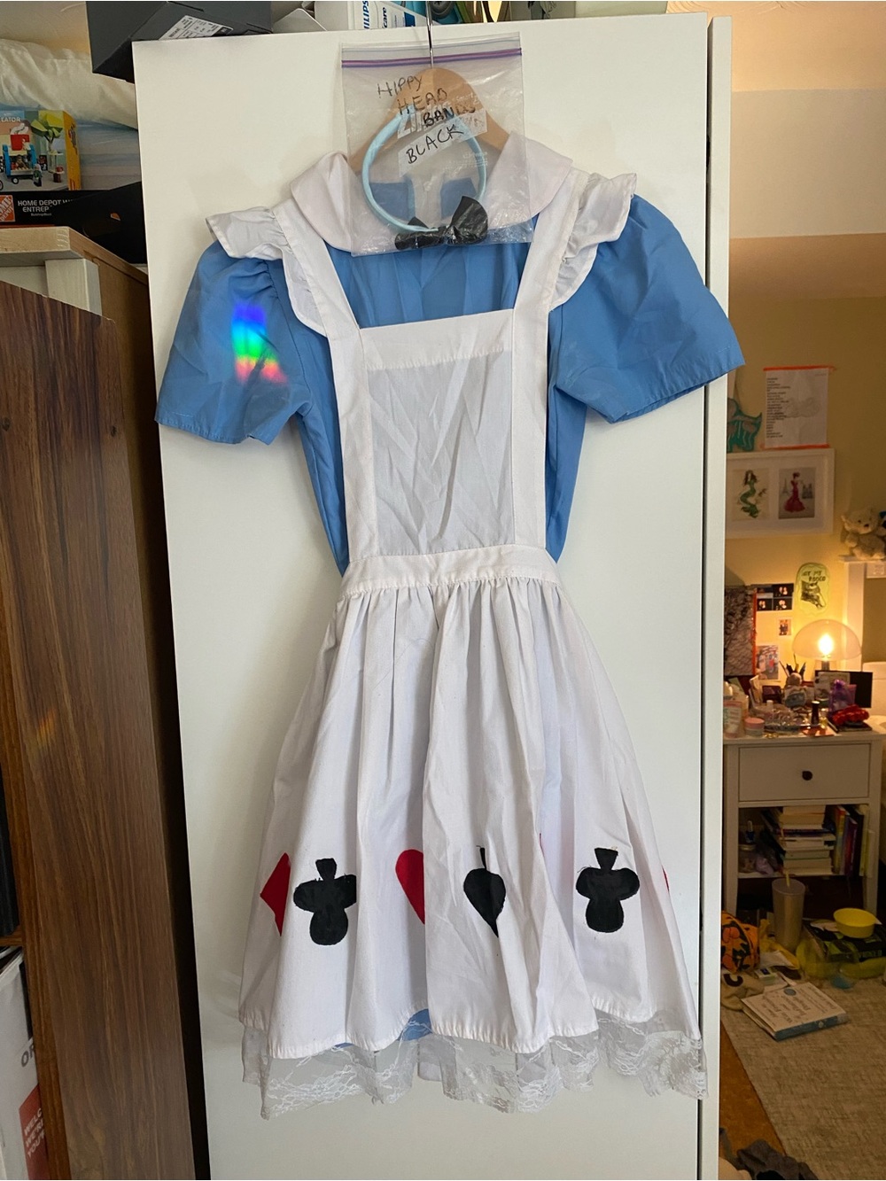 🔸Blue and White Playing Card Alice-Style Costume